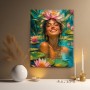 Lotuslächeln im Seerosenteich – Wandbild als Gallery Leinwand