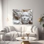 Skulpturale Gesichter – Modernes Wandbild als Gallery Leinwand