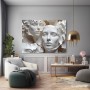 Skulpturale Gesichter – Modernes Wandbild als Gallery Leinwand