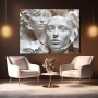 Skulpturale Gesichter – Modernes Wandbild als Gallery Leinwand