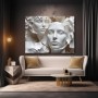 Skulpturale Gesichter – Modernes Wandbild als Gallery Leinwand