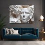 Skulpturale Gesichter – Modernes Wandbild als Gallery Leinwand