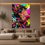 Neon Rebellion – Modernes Wandbild als Gallery Leinwand