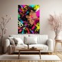 Neon Rebellion – Modernes Wandbild als Gallery Leinwand