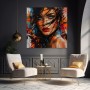 Fesselnder Blick – Modernes Wandbild als Acrylglasbild in Street-Art-Optik