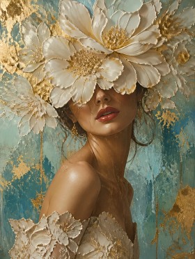 Florale Eleganz Wandbild als Gallery Leinwand