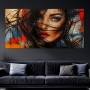 Expressives Porträt Wandbild als Gallery Leinwand