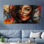Expressives Porträt Wandbild als Gallery Leinwand