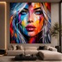 Farbenstarkes Porträt Wandbild als Gallery Leinwand
