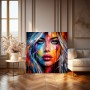 Farbenstarkes Porträt Wandbild als Gallery Leinwand