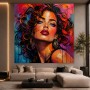 Farbstarke Diva – Modernes Wandbild als Acrylglasbild