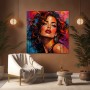 Farbstarke Diva – Modernes Wandbild als Acrylglasbild