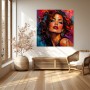Farbstarke Diva – Modernes Wandbild als Acrylglasbild