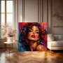 Farbstarke Diva – Modernes Wandbild als Acrylglasbild