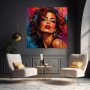 Farbstarke Diva – Modernes Wandbild als Acrylglasbild