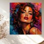Farbstarke Diva – Modernes Wandbild als Acrylglasbild