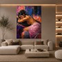 Sinnlicher Akt in Pink und Blau – Wandbild als Acrylbild