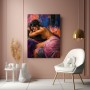 Sinnlicher Akt in Pink und Blau – Wandbild als Acrylbild