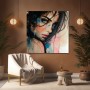 Intensiver Blick – Modernes Wandbild als Poster