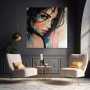 Intensiver Blick – Modernes Wandbild als Poster