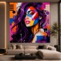 Pop-Art Porträt in Violett – Wandbild und Poster