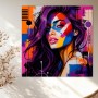 Pop-Art Porträt in Violett – Wandbild und Poster