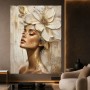 Goldene Blütenruhe – Wandbild als Gallery Leinwand