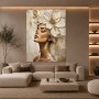 Goldene Blütenruhe – Wandbild als Gallery Leinwand