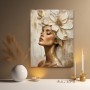 Goldene Blütenruhe – Wandbild als Gallery Leinwand