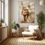 Goldene Blütenruhe – Wandbild als Gallery Leinwand