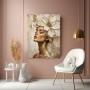 Goldene Blütenruhe – Wandbild als Gallery Leinwand
