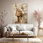 Goldene Blütenruhe – Wandbild als Gallery Leinwand