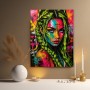Neon Street Muse – Modernes Wandbild als Acrylbild