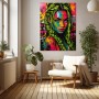 Neon Street Muse – Modernes Wandbild als Acrylbild