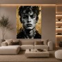 Urbanes Porträt Wandbild Poster in Schwarz, Weiß und Gold