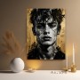 Urbanes Porträt Wandbild Poster in Schwarz, Weiß und Gold