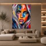Farbintensives Porträt Wandbild als Acrylbild