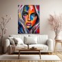 Farbintensives Porträt Wandbild als Acrylbild