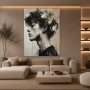 Expressives Profil in Schwarz-Weiß – Wandbild als Acrylbild