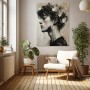 Expressives Profil in Schwarz-Weiß – Wandbild als Acrylbild