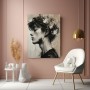 Expressives Profil in Schwarz-Weiß – Wandbild als Acrylbild