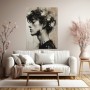 Expressives Profil in Schwarz-Weiß – Wandbild als Acrylbild