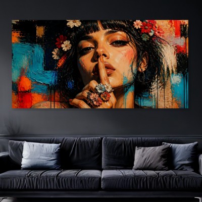 Silent Bloom Modernes Wandbild als Acrylbild