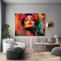 Pop-Art Porträt als Wandbild & Poster in Neonfarben