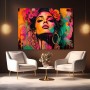 Pop-Art Porträt als Wandbild & Poster in Neonfarben