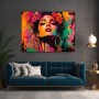 Pop-Art Porträt als Wandbild & Poster in Neonfarben