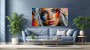 Blue Gaze Wandbild – Ausdrucksstarkes Poster Porträt
