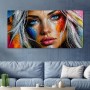 Blue Gaze Wandbild – Ausdrucksstarkes Poster Porträt