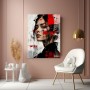 Rotes Porträt Wandbild als modernes Poster