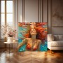 Sommer unter Wasser – Leinwand Wandbild mit leuchtender Wasserreflexion